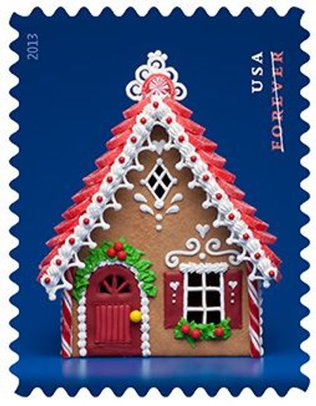 100 Gingerbread House Forever Stamps Christmas Postage for Mailing